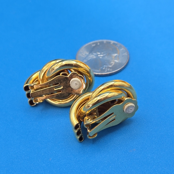 🤎Erwin Pearl Vintage Gold Knot Clip Earrings - Picture 10 of 11